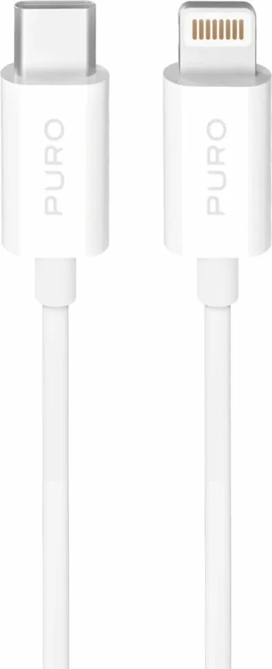 Kabllo Puro USB-C në Lightning 3m, 20W, e bardhë - 1