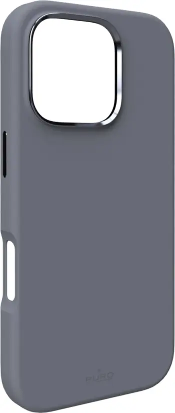 Mbështjellës Puro Icon Mag Pro MagSafe për iPhone 16 Pro, Silikon, Gri e errët