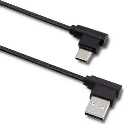 Kabllo Qoltec USB C - USB 2.0 A, 1m, e zezë - 1