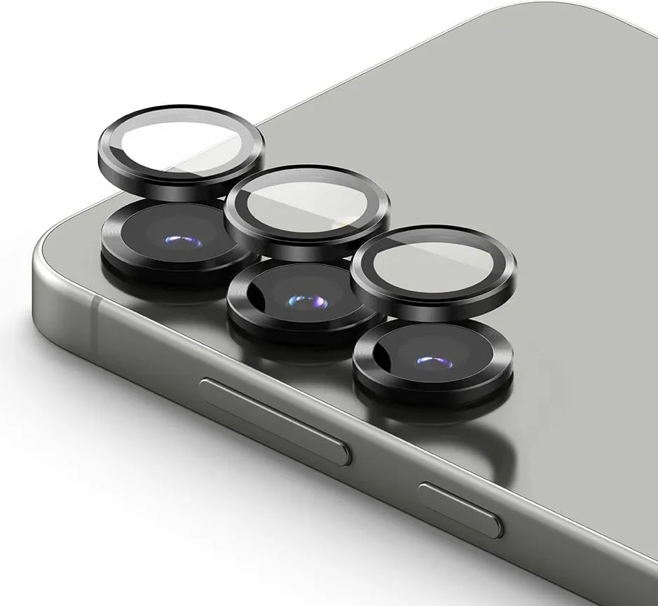 Mbrojtës kornize kamere Ringke për Samsung Galaxy S25, 2 copë, Zi - 3