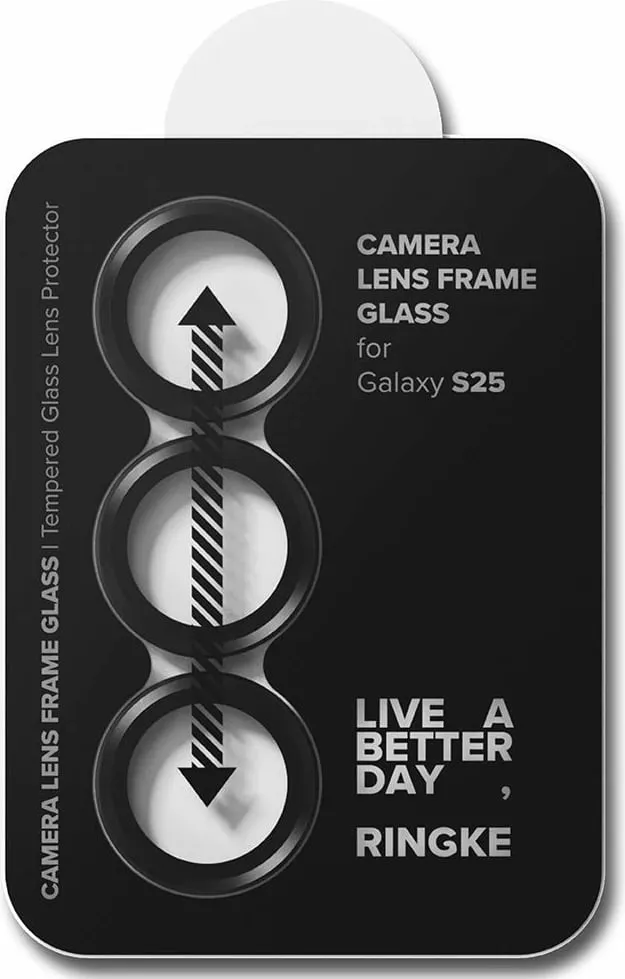 Mbrojtës kornize kamere Ringke për Samsung Galaxy S25, 2 copë, Zi - 4