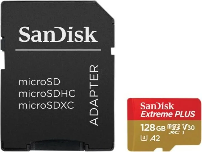 Kartelë memorie SanDisk Extreme PLUS microSDXC 128GB me adapter - 1