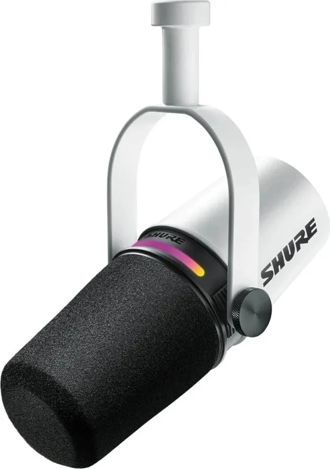 Mikrofon Shure MV7+-W, XLR/USB-C, Bardhë - 1