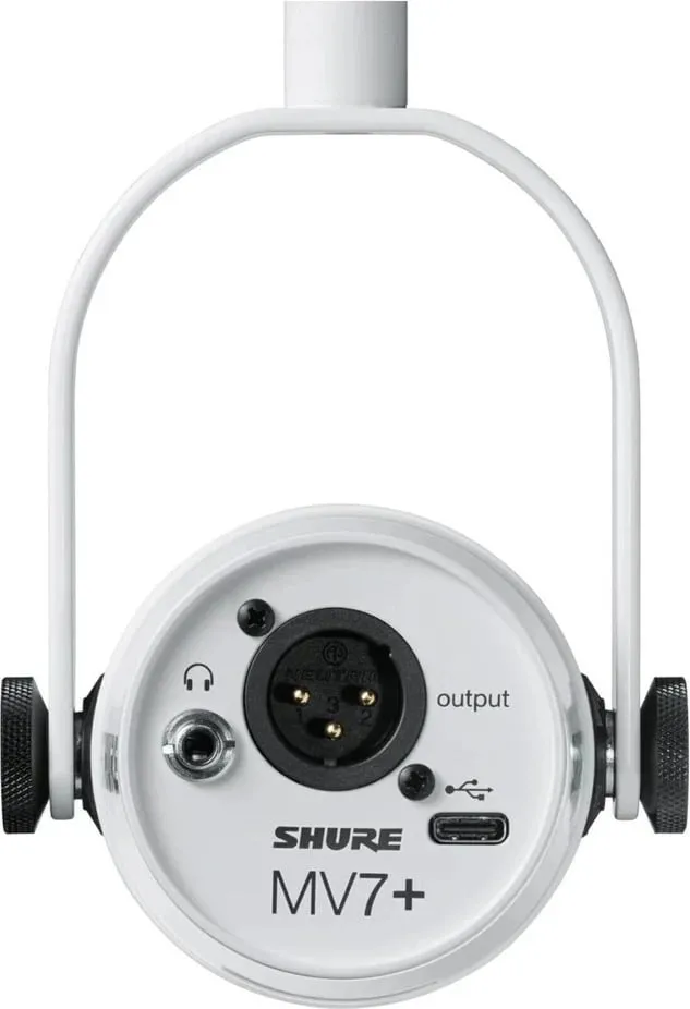 Mikrofon Shure MV7+-W, XLR/USB-C, Bardhë - 4