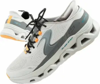Atlete për meshkuj Skechers, të bardha/gri