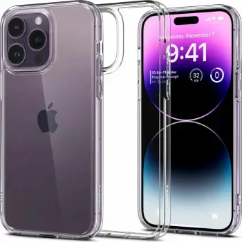 Mbështjellës për iPhone 14 Pro Max Spigen Ultra Hybrid, transparent
