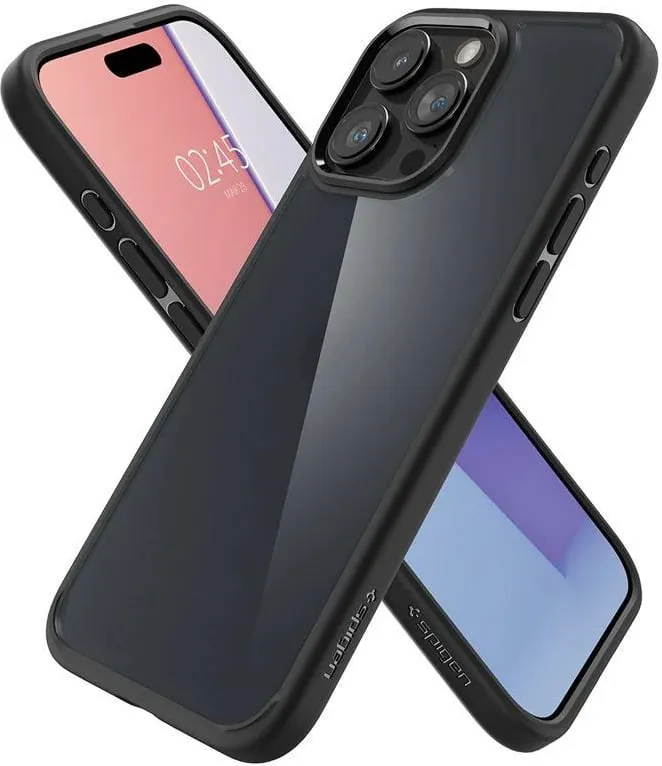 Mbrojtëse për celular iPhone 15 Pro Max Spigen Ultra Hybrid, e zezë - 1
