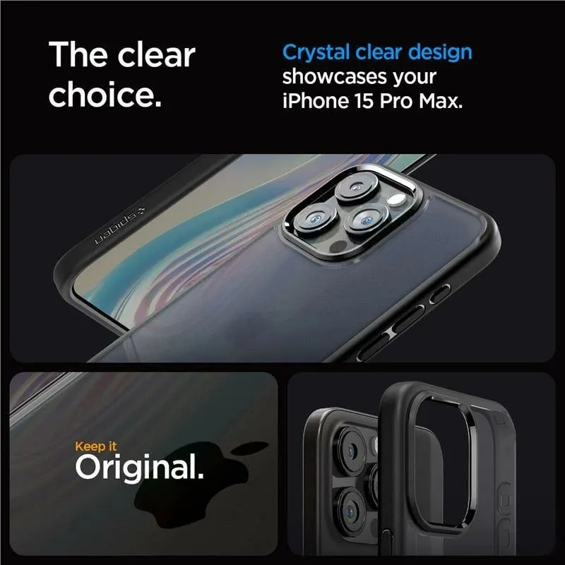 Mbrojtëse për celular iPhone 15 Pro Max Spigen Ultra Hybrid, e zezë - 4
