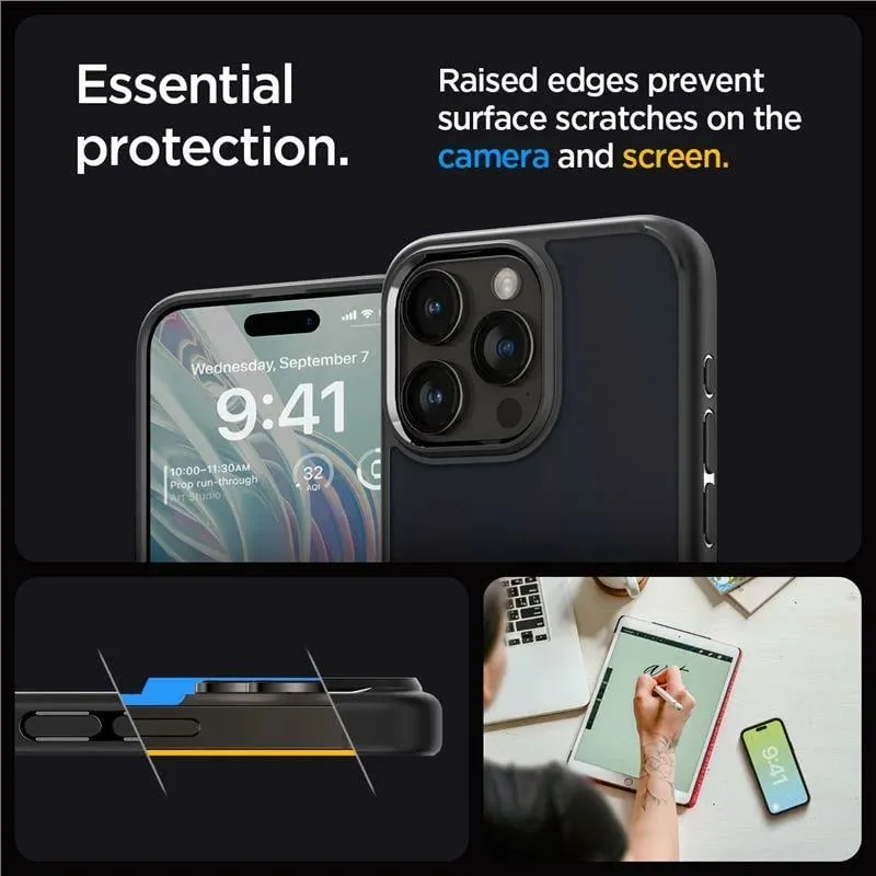 Mbrojtëse për celular iPhone 15 Pro Max Spigen Ultra Hybrid, e zezë - 5