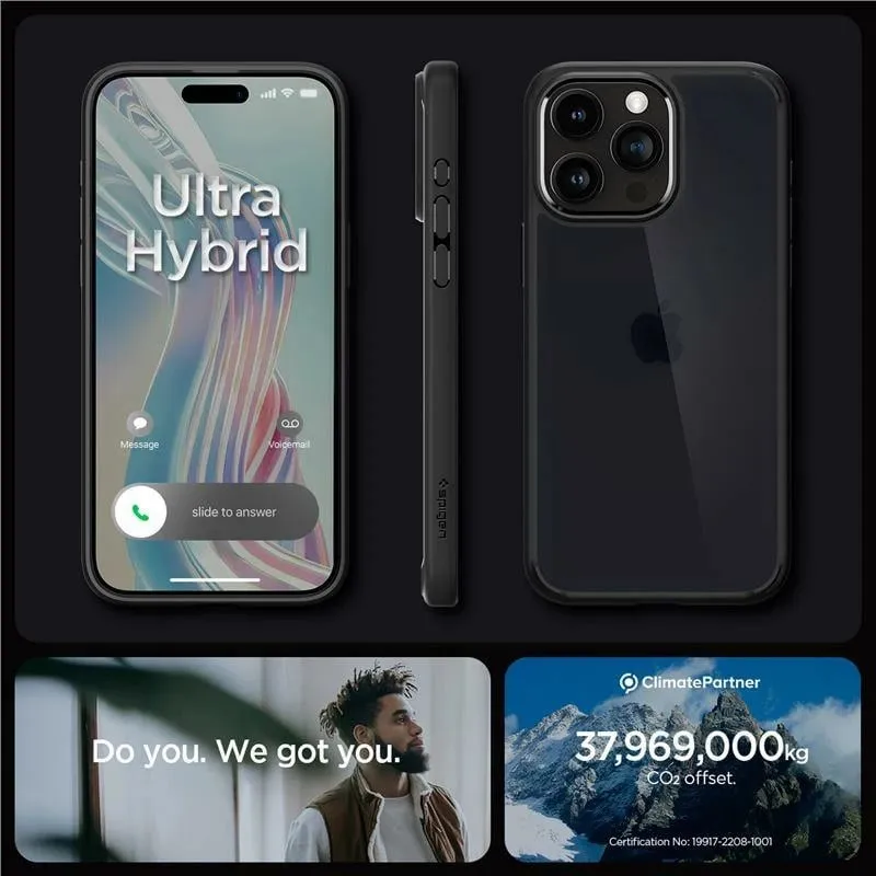 Mbrojtëse për celular iPhone 15 Pro Max Spigen Ultra Hybrid, e zezë - 7
