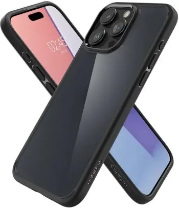 Mbrojtëse për celular iPhone 15 Pro Max Spigen Ultra Hybrid, e zezë