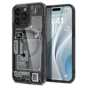 Mbrojtëse për celular iPhone 15 Pro Max Spigen Ultra Hybrid MagSafe, e zezë