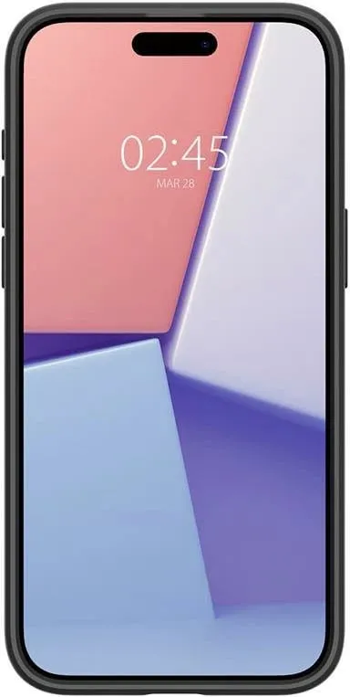 Mbrojtëse për celular Spigen Crystal Hybrid, për iPhone 15 Pro, e zezë - 8
