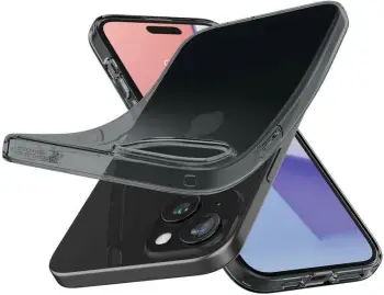 Mbrojtëse për celular Spigen Crystal Flex për iPhone 15 Plus, e zezë