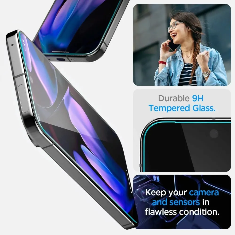 Xham mbrojtës Spigen Glass TR EZ Fit për Google Pixel 9 Pro XL, 2 copë, xhami i temperuar, transparent - 11