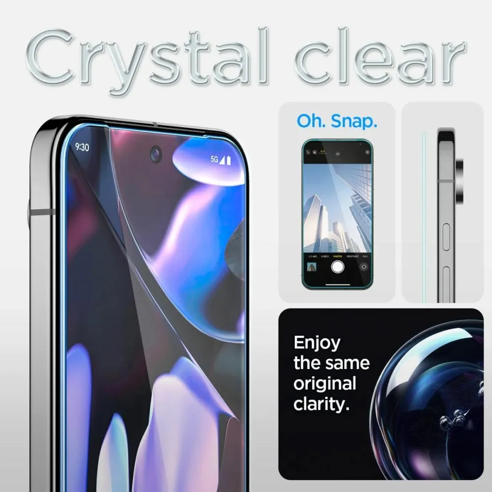 Xham mbrojtës Spigen Glass TR EZ Fit për Google Pixel 9 Pro XL, 2 copë, xhami i temperuar, transparent - 12