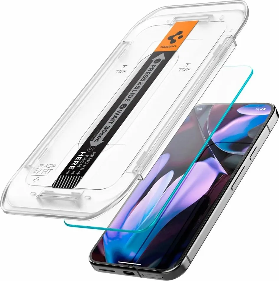 Xham mbrojtës Spigen Glass TR EZ Fit për Google Pixel 9 Pro XL, 2 copë, xhami i temperuar, transparent - 4