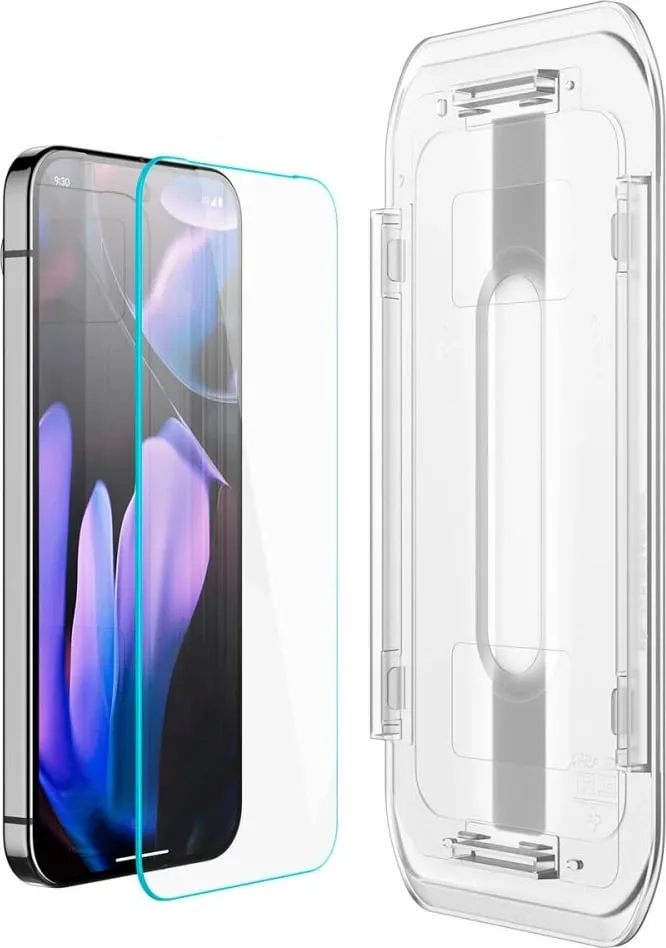 Xham mbrojtës Spigen Glass TR EZ Fit për Google Pixel 9 Pro XL, 2 copë, xhami i temperuar, transparent - 5
