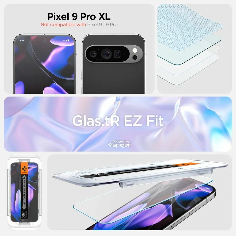 Xham mbrojtës Spigen Glass TR EZ Fit për Google Pixel 9 Pro XL, 2 copë, xhami i temperuar, transparent - 9