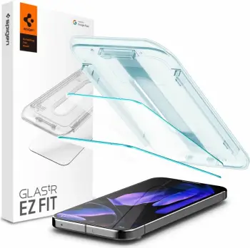 Xham mbrojtës Spigen Glass TR EZ Fit për Google Pixel 9 Pro XL, 2 copë, xhami i temperuar, transparent