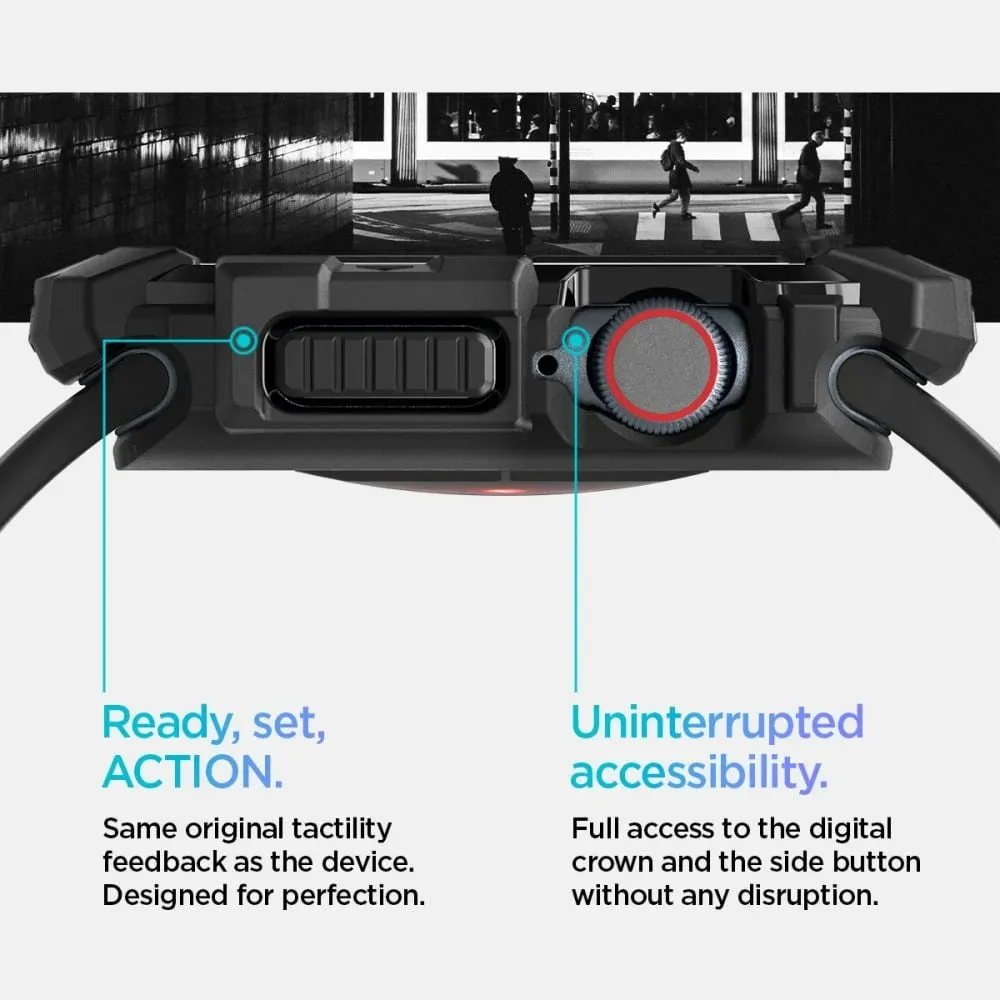 Mbrojtëse Spigen Rugged Armor për Apple Watch 10 (46 mm), e zezë - 12