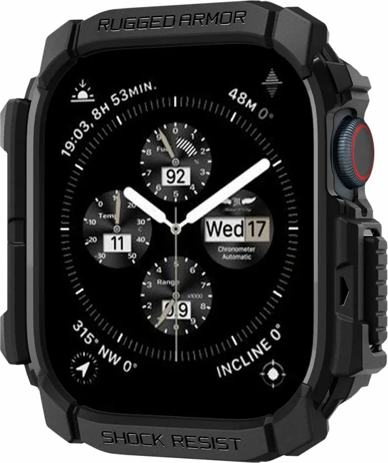 Mbrojtëse Spigen Rugged Armor për Apple Watch 10 (46 mm), e zezë - 13