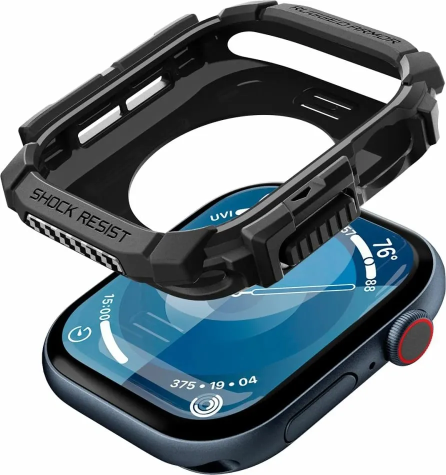 Mbrojtëse Spigen Rugged Armor për Apple Watch 10 (46 mm), e zezë - 5