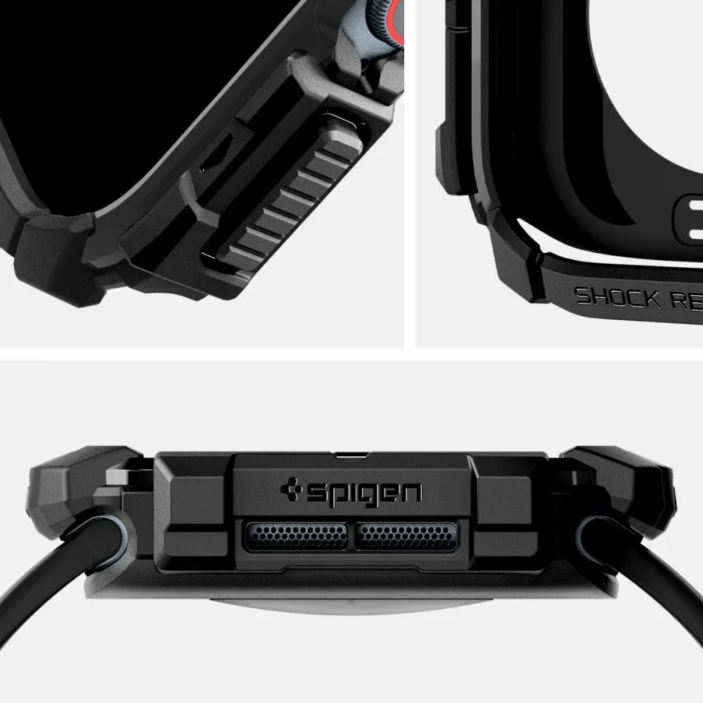 Mbrojtëse Spigen Rugged Armor për Apple Watch 10 (46 mm), e zezë - 7