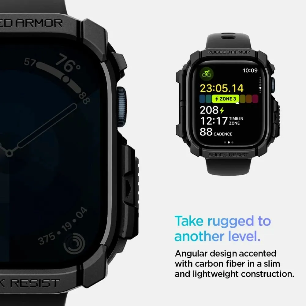 Mbrojtëse Spigen Rugged Armor për Apple Watch 10 (46 mm), e zezë - 8