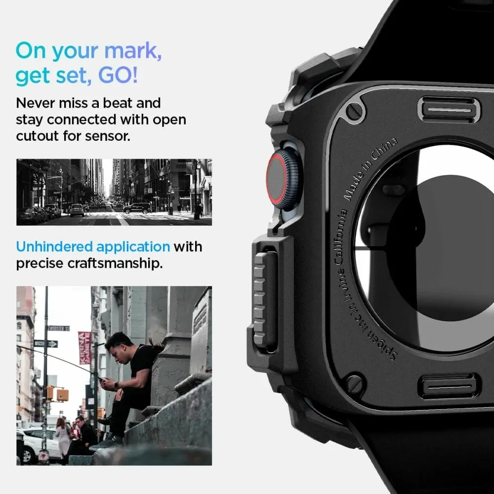 Mbrojtëse Spigen Rugged Armor për Apple Watch 10 (46 mm), e zezë - 10