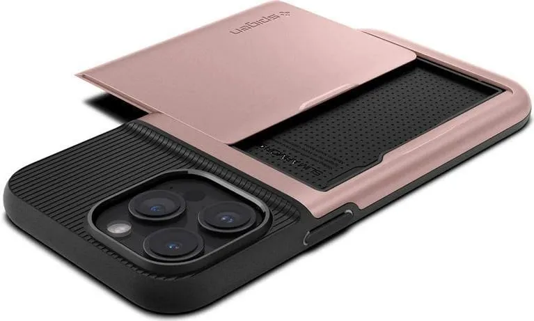 Mbështjellës Spigen Slim Armor CS për iPhone 15 Pro, Rozë - 5