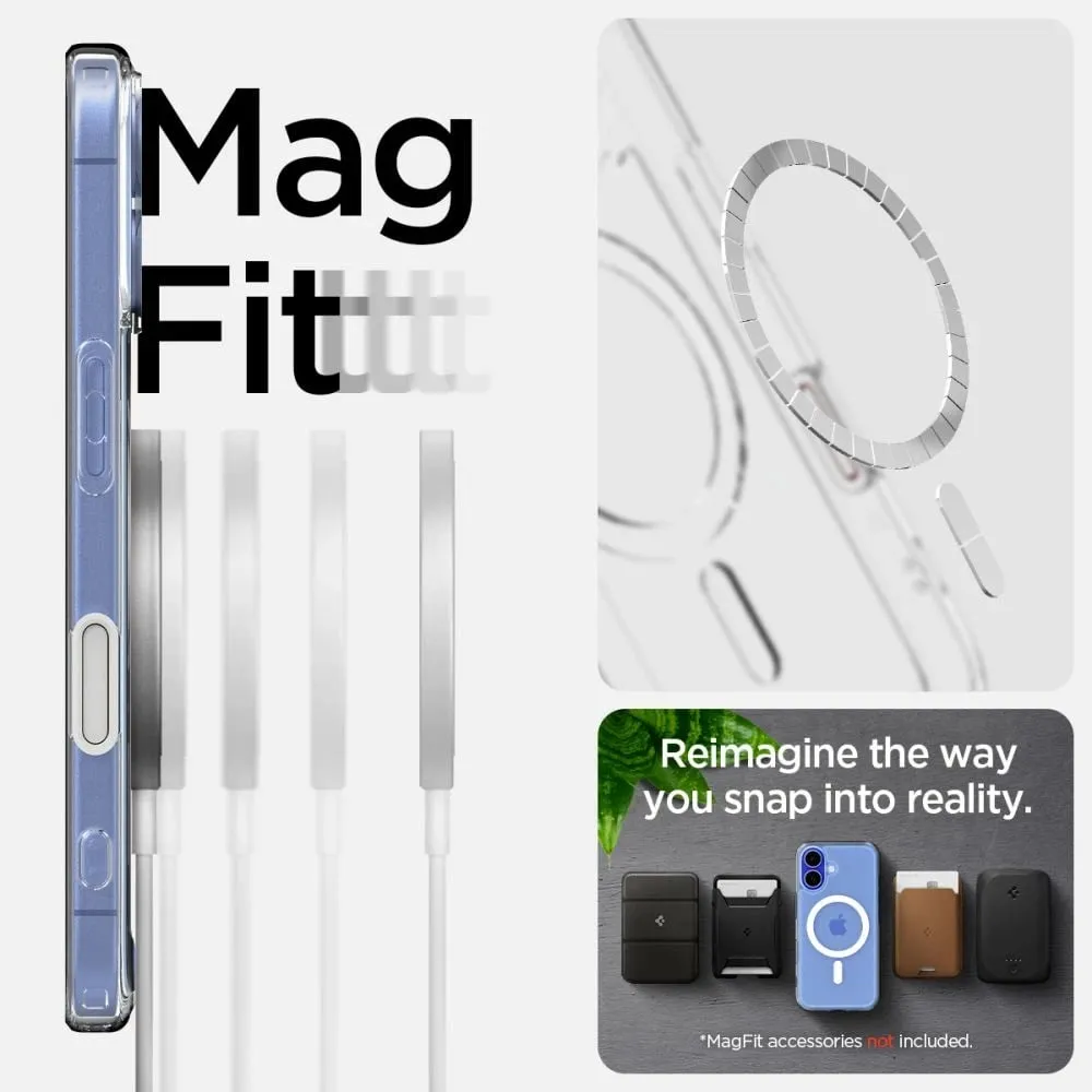 Mbështjellës Spigen Ultra Hybrid "T" MagSafe për iPhone 16, Bardhë - 16
