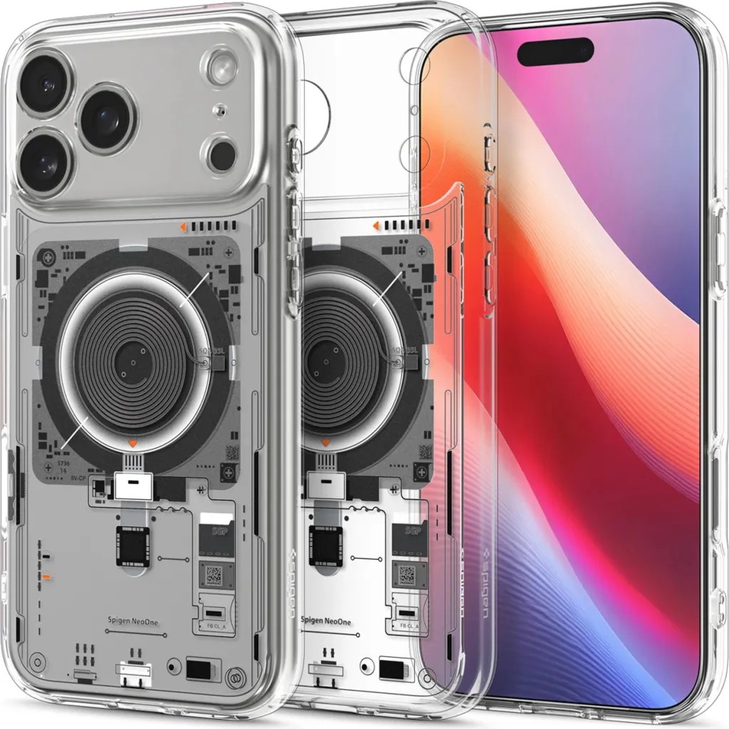 Mbështjellës Spigen Ultra Hybrid MagSafe për iPhone 17 Pro, Transparent - 1