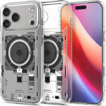 Mbështjellës Spigen Ultra Hybrid MagSafe për iPhone 17 Pro, Transparent