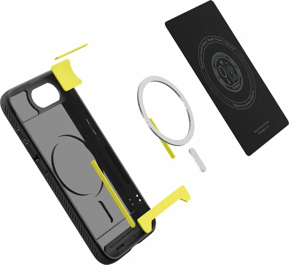 Mbrojtëse për celular Spigen Rugged Armor MagSafe për iPhone 16e, e zezë - 6