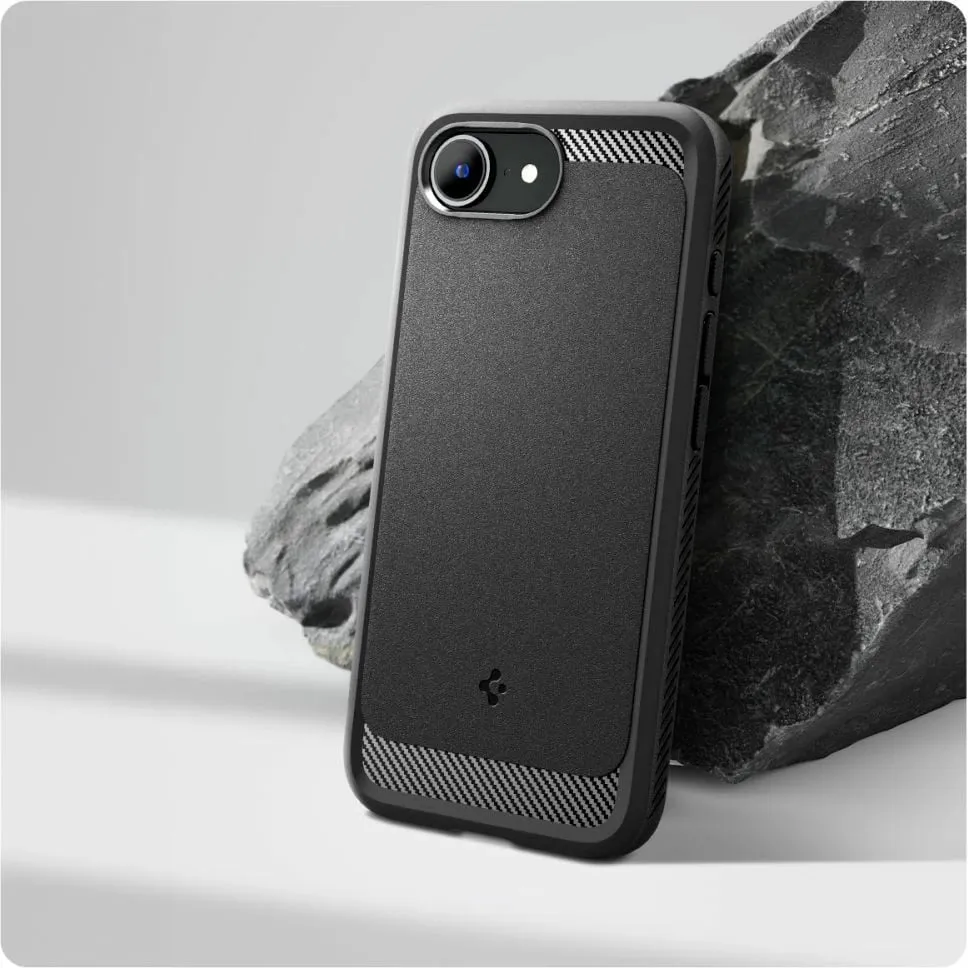 Mbrojtëse për celular Spigen Rugged Armor MagSafe për iPhone 16e, e zezë - 9