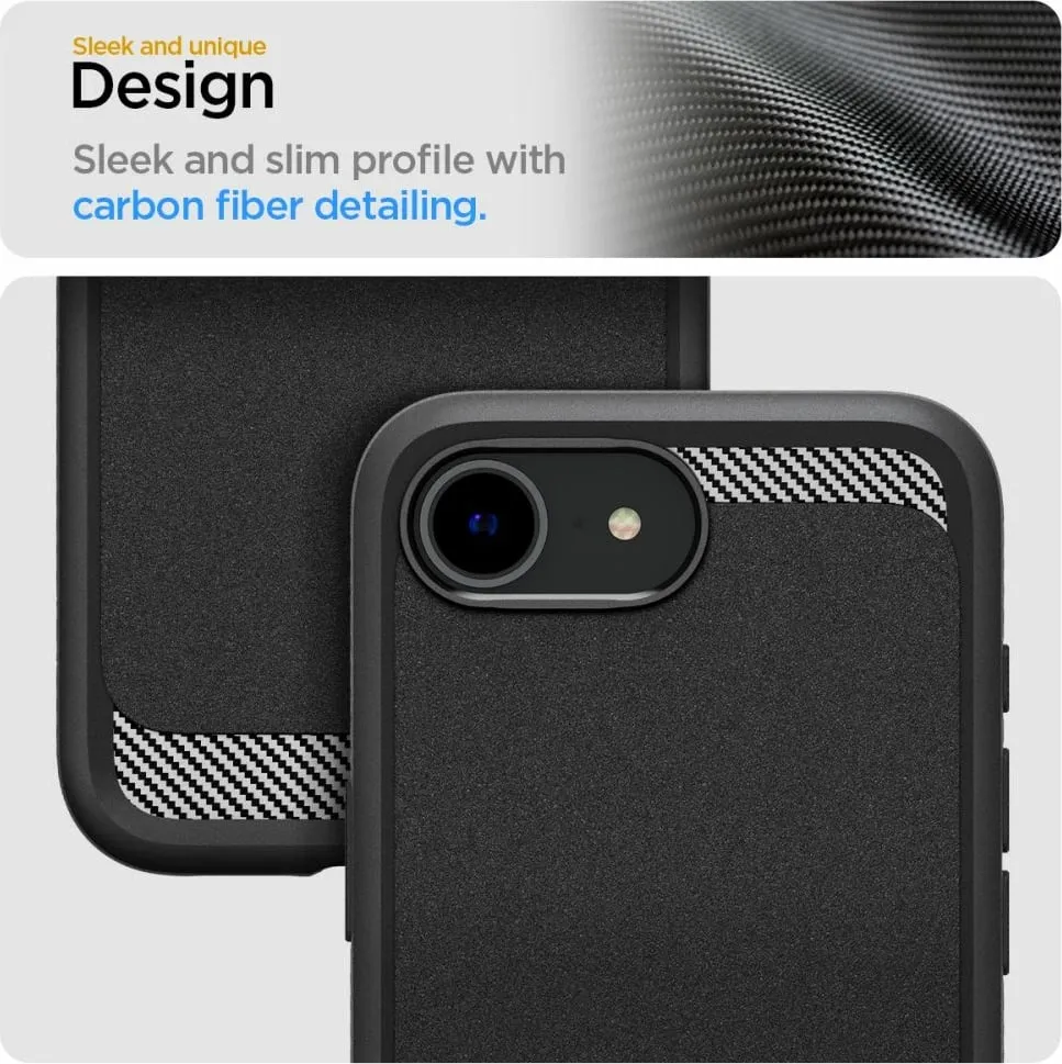 Mbrojtëse për celular Spigen Rugged Armor MagSafe për iPhone 16e, e zezë - 10