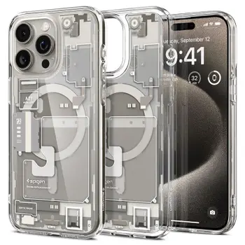 Mbështjellëse për iPhone 15 Pro Max Spigen Ultra Hybrid MagSafe, e hirtë