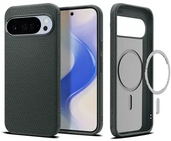 Mbështjellës telefoni Spigen Liquid Air MagSafe për Google Pixel 10 Pro XL, i gjelbër