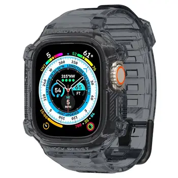 Mbrojtëse për orë Apple Watch Ultra 2/Ultra 49mm Spigen Rugged Armor Pro, transparente