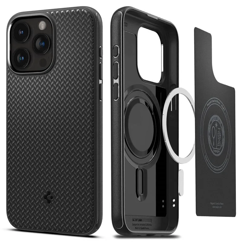 Mbështjellës për iPhone 15 Pro Spigen Mag Armor MagSafe, i zi - 1