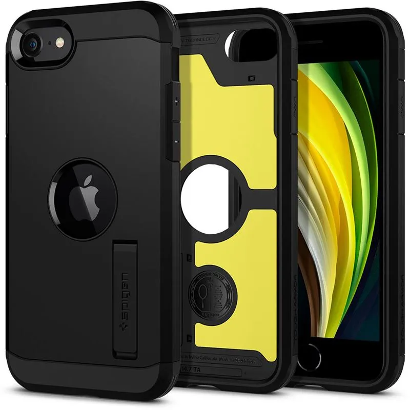 Mbështjellës për iPhone SESpigen Tough Armor, i zi - 1