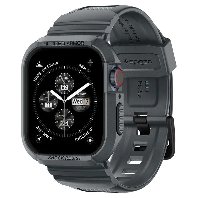 Mbështjellës për Apple Watch 45mm/44mmSpigen Rugged Armor Pro, i hirtë - 1