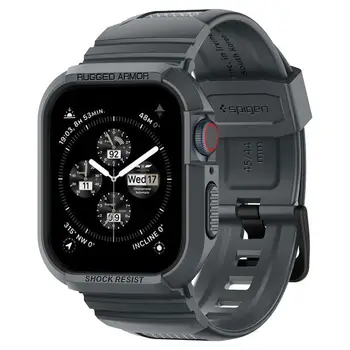Mbështjellës për Apple Watch 45mm/44mmSpigen Rugged Armor Pro, i hirtë