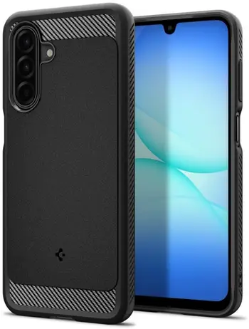 Mbështjellës telefoni Spigen Rugged Armor për Galaxy A17 5G, mbrojtje ushtarake, matte, i zi