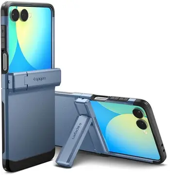 Mbulesë telefoni Spigen Tough Armor Pro MagFit për Galaxy Z Flip 7, mbrojtje menteshe, kompatibile me karikim pa tel, Sierra Blue