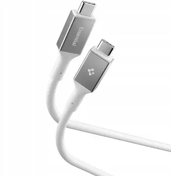 Kabëll USB C në USB C Spigen Essential EB24012CC, 240W, 1.2m, i bardhë