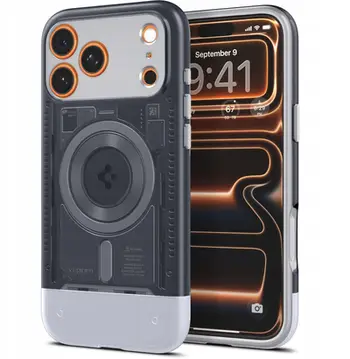 Mbulesë telefoni Spigen Classic C1 MagSafe për iPhone 17 Pro Max, kompatibile me MagSafe, rezistente ndaj goditjeve, gri