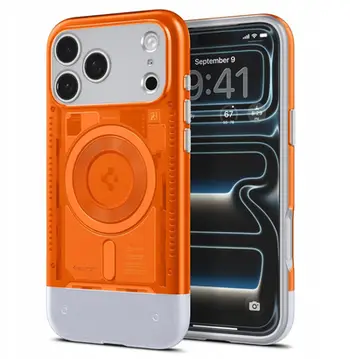 Mbrojtëse telefoni Spigen Classic C1 MagSafe, për iPhone 17 Pro, portokalli