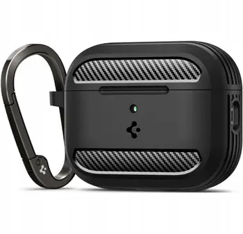 Mbulesë Spigen Rugged Armor për Apple AirPods Pro 3, mbrojtëse silikoni, matte, e zezë